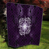 New Zealand Matariki Waipunarangi Quilt Maori Moko Purple Galaxy LT05 - Polynesian Pride
