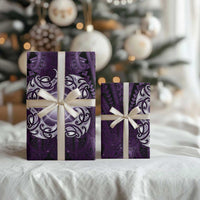 New Zealand Matariki Waipunarangi Wrapping Paper Maori Moko Purple Galaxy LT05 - Polynesian Pride
