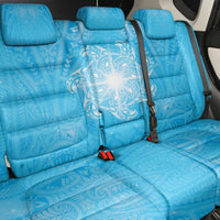 New Zealand Matariki Waiti Back Car Seat Cover Maori Moko Cyan Galaxy LT05 - Polynesian Pride