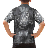New Zealand Matariki Ururangi Family Matching Tank Maxi Dress and Hawaiian Shirt Maori Moko Grey Galaxy LT05 - Polynesian Pride
