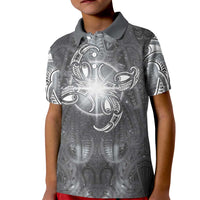 New Zealand Matariki Ururangi Kid Polo Shirt Maori Moko Grey Galaxy LT05 Kid Grey - Polynesian Pride