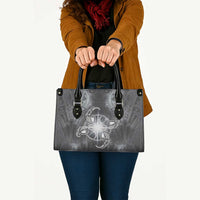 New Zealand Matariki Ururangi Leather Bag Maori Moko Grey Galaxy