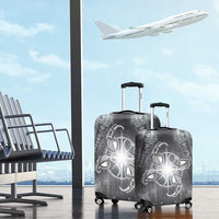 New Zealand Matariki Ururangi Luggage Cover Maori Moko Grey Galaxy LT05 - Polynesian Pride
