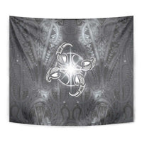 New Zealand Matariki Ururangi Tapestry Maori Moko Grey Galaxy