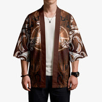 New Zealand Matariki Tupuanuku Kimono Maori Moko Brown Galaxy LT05 - Polynesian Pride
