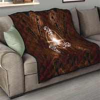 New Zealand Matariki Tupuanuku Quilt Maori Moko Brown Galaxy LT05 - Polynesian Pride