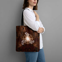 New Zealand Matariki Tupuanuku Tote Bag Maori Moko Brown Galaxy