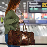 New Zealand Matariki Tupuanuku Travel Bag Maori Moko Brown Galaxy LT05 - Polynesian Pride