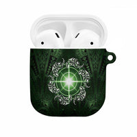 New Zealand Matariki Tupuarangi AirPods Case Maori Moko Green Galaxy LT05 Green - Polynesian Pride