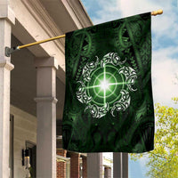 New Zealand Matariki Tupuarangi Garden Flag Maori Moko Green Galaxy LT05 House Flag Green - Polynesian Pride