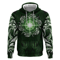 New Zealand Matariki Tupuarangi Hoodie Maori Moko Green Galaxy