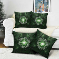 New Zealand Matariki Tupuarangi Pillow Cover Maori Moko Green Galaxy