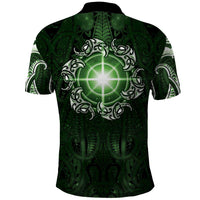 New Zealand Matariki Tupuarangi Polo Shirt Maori Moko Green Galaxy LT05 - Polynesian Pride
