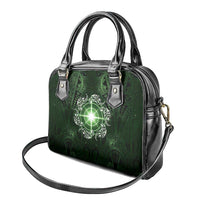 New Zealand Matariki Tupuarangi Shoulder Handbag Maori Moko Green Galaxy LT05 - Polynesian Pride