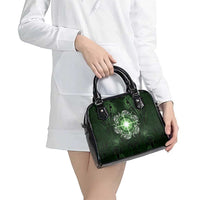 New Zealand Matariki Tupuarangi Shoulder Handbag Maori Moko Green Galaxy LT05 - Polynesian Pride