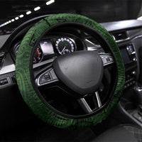 New Zealand Matariki Tupuarangi Steering Wheel Cover Maori Moko Green Galaxy LT05 Universal Fit Green - Polynesian Pride