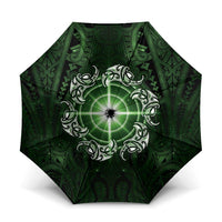 New Zealand Matariki Tupuarangi Umbrella Maori Moko Green Galaxy