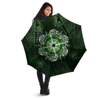 New Zealand Matariki Tupuarangi Umbrella Maori Moko Green Galaxy