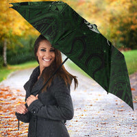 New Zealand Matariki Tupuarangi Umbrella Maori Moko Green Galaxy