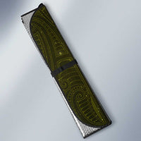New Zealand Matariki Hiwaiterangi Auto Sun Shade Maori Moko Yellow Galaxy