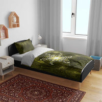 New Zealand Matariki Hiwaiterangi Bedding Set Maori Moko Yellow Galaxy