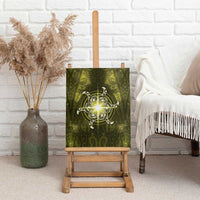 New Zealand Matariki Hiwaiterangi Canvas Wall Art Maori Moko Yellow Galaxy LT05 - Polynesian Pride