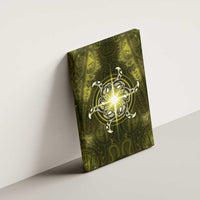 New Zealand Matariki Hiwaiterangi Canvas Wall Art Maori Moko Yellow Galaxy LT05 - Polynesian Pride