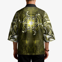 New Zealand Matariki Hiwaiterangi Kimono Maori Moko Yellow Galaxy LT05 - Polynesian Pride