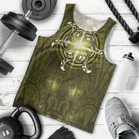 New Zealand Matariki Hiwaiterangi Men Tank Top Maori Moko Yellow Galaxy LT05 - Polynesian Pride