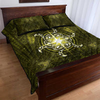 New Zealand Matariki Hiwaiterangi Quilt Bed Set Maori Moko Yellow Galaxy LT05 - Polynesian Pride