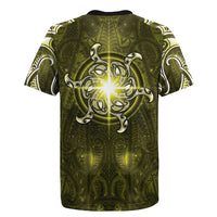 New Zealand Matariki Hiwaiterangi Rugby Jersey Maori Moko Yellow Galaxy LT05 - Polynesian Pride