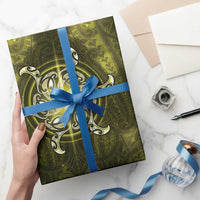 New Zealand Matariki Hiwaiterangi Wrapping Paper Maori Moko Yellow Galaxy LT05 - Polynesian Pride