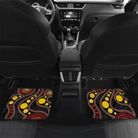 Papua New Guinea And Australia Aboriginal Car Mats Bird Of Paradise And Kangaroo Together LT05 Set 2pcs - Back Red - Polynesian Pride