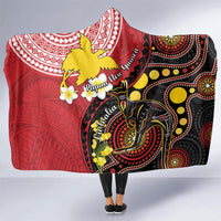 Papua New Guinea And Australia Aboriginal Hooded Blanket Bird Of Paradise And Kangaroo Together