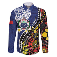 Samoa And Australia Together Family Matching Tank Maxi Dress and Hawaiian Shirt Aboriginal Mix Polynesian