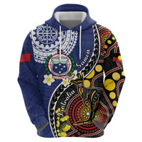 Samoa And Australia Together Hoodie Aboriginal Mix Polynesian