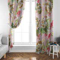 Hawaii Guinea Hula Pig Window Curtain Funny Tropical Style