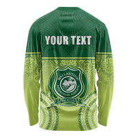 Personalised Ballantine Memorial School Long Sleeve Shirt With Fijian Tapa Pattern LT05 - Polynesian Pride