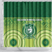 Ballantine Memorial School Shower Curtain With Fijian Tapa Pattern