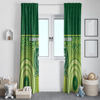 Ballantine Memorial School Window Curtain With Fijian Tapa Pattern