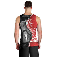 New Zealand Aotearoa Men Tank Top Kiwi Fern Maori Pattern Red Version