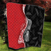 New Zealand Aotearoa Quilt Kiwi Fern Maori Pattern Red Version LT05 - Polynesian Pride