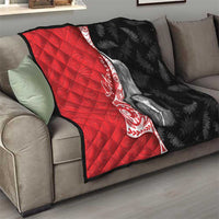 New Zealand Aotearoa Quilt Kiwi Fern Maori Pattern Red Version LT05 - Polynesian Pride