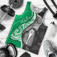 New Zealand Aotearoa Men Tank Top Kiwi Fern Maori Pattern Green Version