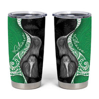 New Zealand Aotearoa Tumbler Cup Kiwi Fern Maori Pattern Green Version