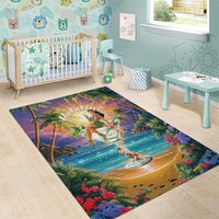 Aloha Hawaii Area Rug Hula Martini Tropical Vibes - Polynesian Pride