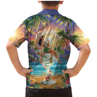 Aloha Hawaii Family Matching Mermaid Dress and Hawaiian Shirt Hula Martini Tropical Vibes - Polynesian Pride