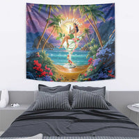 Aloha Hawaii Tapestry Hula Martini Tropical Vibes - Polynesian Pride