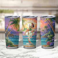 Aloha Hawaii Tumbler Cup Hula Martini Tropical Vibes - Polynesian Pride