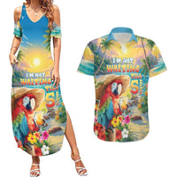 Hawaii Parrot Couples Matching Summer Maxi Dress and Hawaiian Shirt Im Not Waiting Till 5 Oclock LT05 Colorful - Polynesian Pride